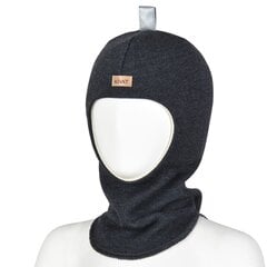 Kivat шапка-шлем из шерсти мериноса 195*80, тёмно-серый 6419580344888 цена и информация | Шапки, перчатки, шарфы для мальчиков | kaup24.ee
