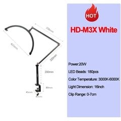 Andoer HD-M3X LED valgustussüsteem, must цена и информация | Осветительное оборудование для фотосъемок | kaup24.ee