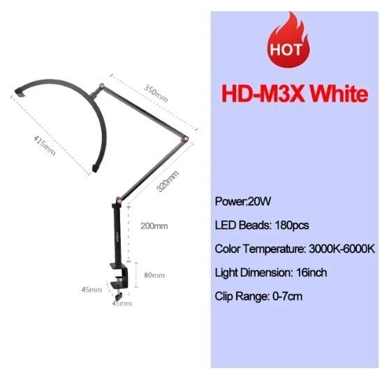 Andoer HD-M3X LED valgustussüsteem, must hind ja info | Fotovalgustuse seadmed | kaup24.ee