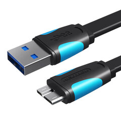 Vention VAS-A12-B100, Flat USB 3.0 A to Micro-B, 1m цена и информация | Кабели и провода | kaup24.ee