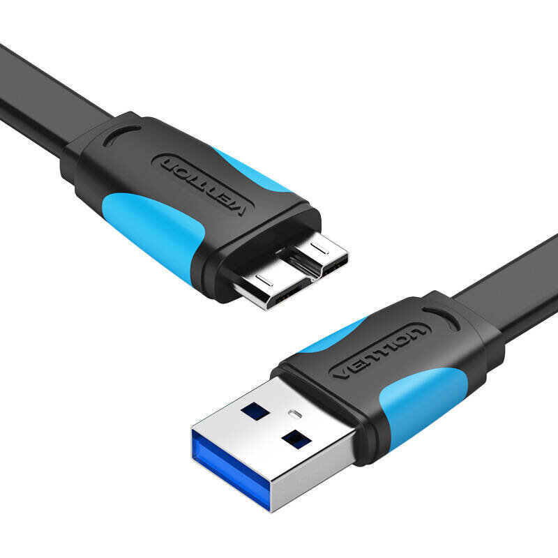 Vention VAS-A12-B100, Flat USB 3.0 A to Micro-B, 1m hind ja info | Kaablid ja juhtmed | kaup24.ee