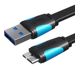 Vention VAS-A12-B025, Flat USB 3.0 A to Micro-B, 0.25m цена и информация | Кабели и провода | kaup24.ee