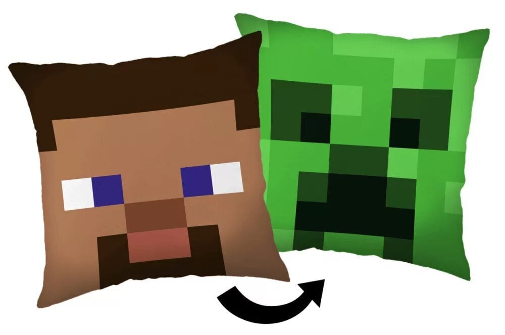 Padjad Minecraft Steve/Creeper (40x40cm), 2 tk hind ja info | Dekoratiivpadjad ja padjakatted | kaup24.ee