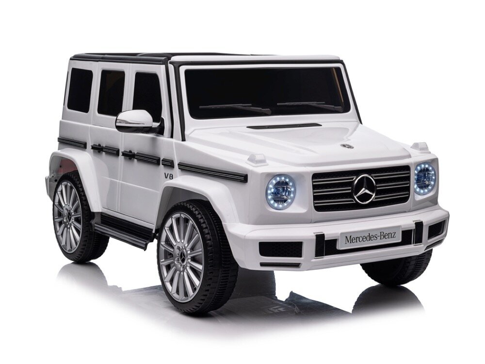 Laste elektriauto Mercedes-Benz G500 muusikamooduliga, üks iste, valge hind ja info | Laste elektriautod | kaup24.ee