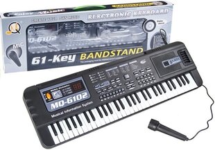Klaveri- ja mikrofonikomplekt MQ-6102, must hind ja info | Arendavad mänguasjad | kaup24.ee