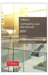 Tolley's Company Law Handbook 25th New edition hind ja info | Majandusalased raamatud | kaup24.ee