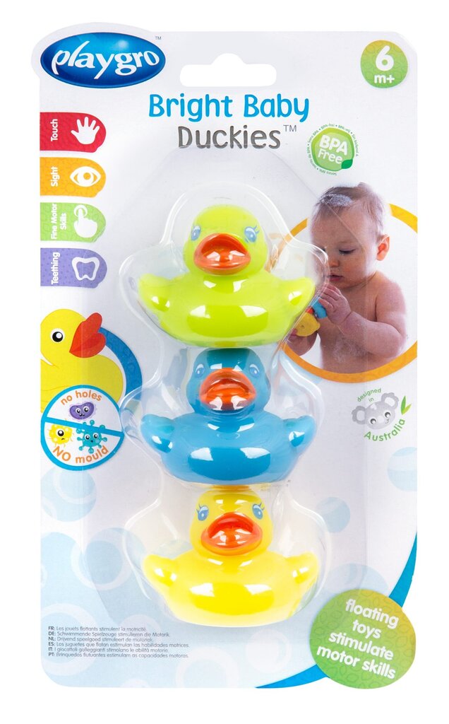 Vannimänguasjad Playgro Bright Baby Duckies цена и информация | Imikute mänguasjad | kaup24.ee