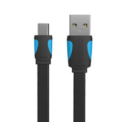 Vention VAS-A14-B050, Flat USB 2.0 A to Mini 5-pin cable 0.5m цена и информация | Кабели и провода | kaup24.ee