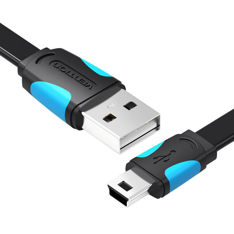 Vention VAS-A14-B050, Flat USB 2.0 A to Mini 5-pin cable 0.5m hind ja info | Kaablid ja juhtmed | kaup24.ee