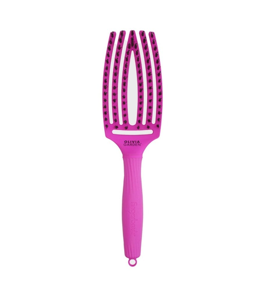 Juuksehari Olivia Garden Fingerbrush Combo Medium Purple 1 tk цена и информация | Juukseharjad, kammid, juuksuri käärid | kaup24.ee
