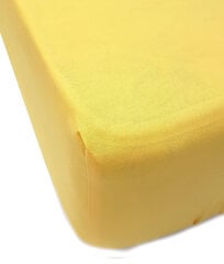 Детская хлопковая простынь на резинке, Yellow,160x80x20 см цена и информация | Простыни | kaup24.ee