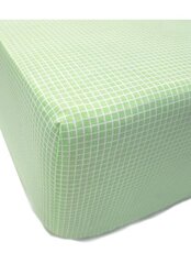 Детская хлопковая простынь на резинке Ranforce Light green,140x70x20 см цена и информация | Простыни | kaup24.ee