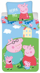 Laste voodipesukomplekt Peppa Pig House 100x135 cm, 40x60 cm hind ja info | Beebide ja laste voodipesu | kaup24.ee