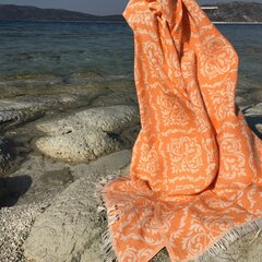 Сауна-плед, пляжное полотенце, сауна-полотенце, оранжевое, 90x170 см цена и информация | Полотенца | kaup24.ee
