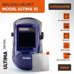 Маска сварщика автоматическая Doka Ultima 10 Ultramarine цена и информация | Головные катушки | kaup24.ee