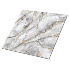 Kleepuvad dekoratiivplaadid Decormat 30x30cm, 9 tk, marmorist tekstuur hind ja info | Põrandaplaadid | kaup24.ee