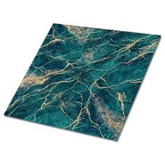 Kleepuvad dekoratiivplaadid Decormat 30x30cm, 9 tk, roheline malahhiit hind ja info | Põrandaplaadid | kaup24.ee