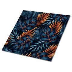 Kleepuvad dekoratiivplaadid Decormat 30x30cm, 9 tk, eksootilised lehed цена и информация | Плитка на пол | kaup24.ee