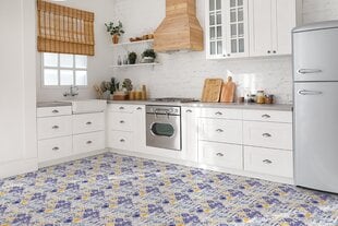 Kleepuvad dekoratiivplaadid Decormat 30x30cm, 9 tk, vintage azulejos hind ja info | Põrandaplaadid | kaup24.ee