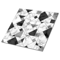 Kleepuvad dekoratiivplaadid Decormat 30x30cm, 9 tk, geomeetrilised mustrid цена и информация | Плитка на пол | kaup24.ee