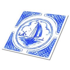 Kleepuvad dekoratiivplaadid Decormat 30x30cm, 9 tk, azulejose paat цена и информация | Плитка на пол | kaup24.ee