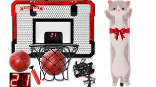 Laste korvpallilaud 3in1 ja Plush padi Cat, 50 cm цена и информация | Баскетбольные щиты | kaup24.ee