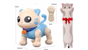 Interaktiivne puldiga kass Robo Cat ja padi Cat, 50 cm hind ja info | Tüdrukute mänguasjad | kaup24.ee