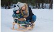 Puidust kelk ToMa ja plüüsist padi Cat, 50 cm hind ja info | Kelgud, lumetuubid ja liulauad | kaup24.ee