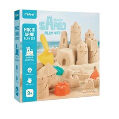Кинетический песок - игровой набор с песочницей и формочками MiDeer  цена и информация | Принадлежности для рисования, лепки | kaup24.ee