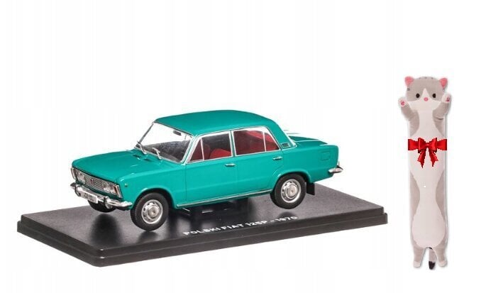 Automudel Fiat 125P 1970 Hachette 1:24 ja kingipadi Cat, 50 cm цена и информация | Poiste mänguasjad | kaup24.ee