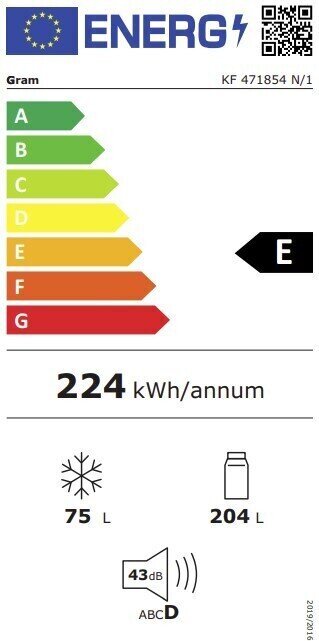 Gram KF 471854 N/1 цена и информация | Külmkapid | kaup24.ee