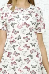 Женская ночная рубашка 585290 01, белая/розовая, 585290*01-XL цена и информация | Женские пижамы, ночнушки | kaup24.ee