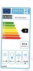 Schlosser RH15 W/60 цена и информация | Вытяжки на кухню | kaup24.ee