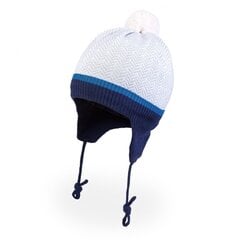 Детская TuTu шапка из мериносовой шерсти с завязками.3-005853. цена и информация | Шапки, перчатки, шарфики для новорожденных | kaup24.ee