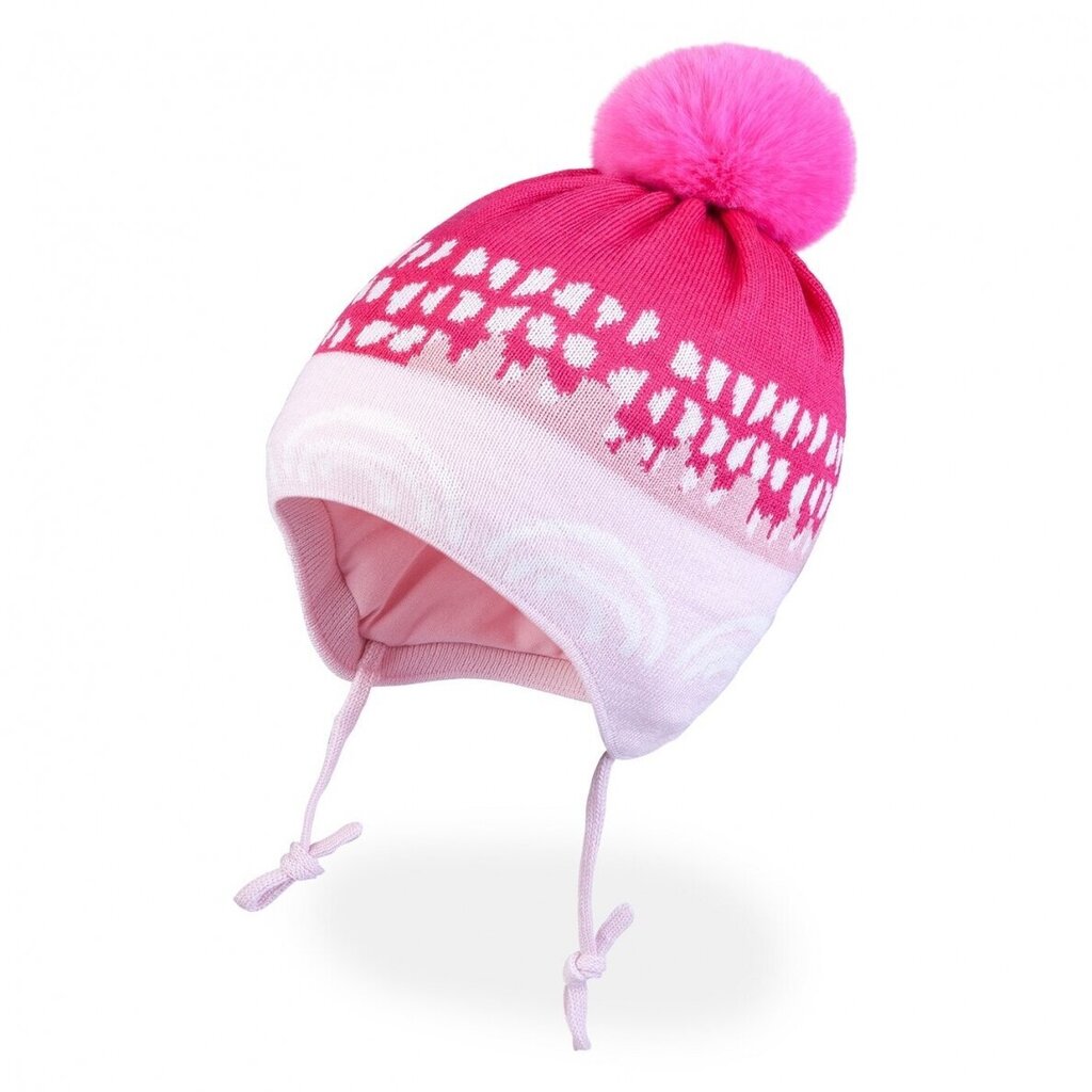 Meriinovillast talvemüts tüdrukutele Tutu, 3-005844, roosa hind ja info | Imikute mütsid, sallid, kindad | kaup24.ee