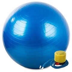 Гимнастический мяч с насосом, 65 см, синий цена и информация | Гимнастические мячи | kaup24.ee