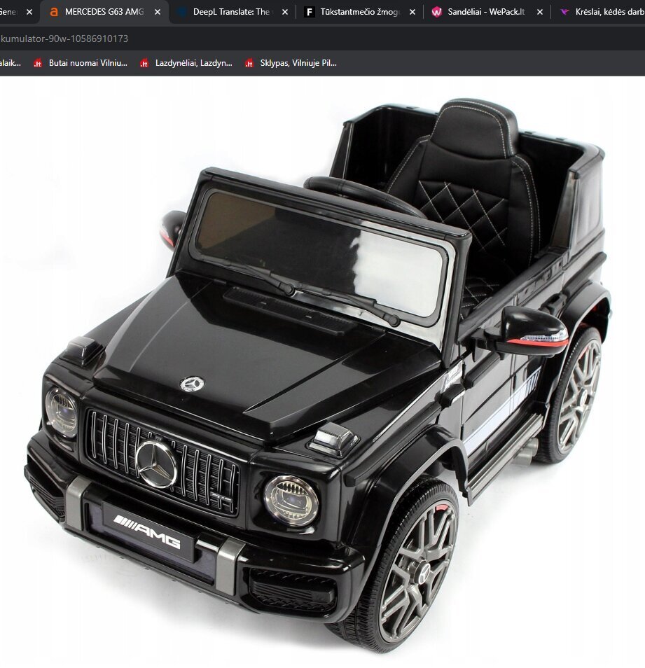 Mercedes Benz G63 AMG elektriauto must цена и информация | Laste elektriautod | kaup24.ee