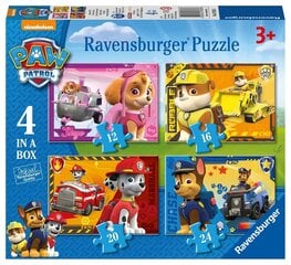 Pusle Ravensburger 4 mõistatused Paw Patrol цена и информация | Пазлы | kaup24.ee