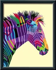 Värvige numbrite järgi Ravensburger Creart Funky Zebra цена и информация | Живопись по номерам | kaup24.ee