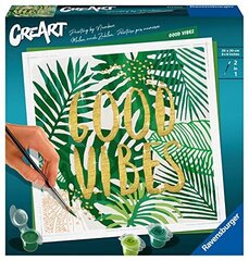 Ravensburger Creart Good Vibes Paint By Numbers для взрослых 12 лет - набор живописи и ремесел - аксессуары для домашнего декора цена и информация | Книжки - раскраски | kaup24.ee