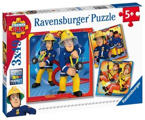 Пожарник -головоломка Ravensburger Sam на помощь! 3х49p 5077 цена и информация | Пазлы | kaup24.ee