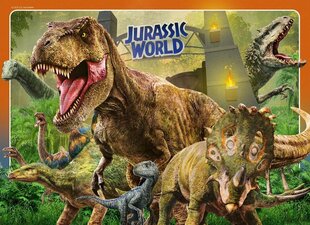 Pusle Ravensburger Jurassic World Bufper, 5619, 4x100 tk цена и информация | Пазлы | kaup24.ee