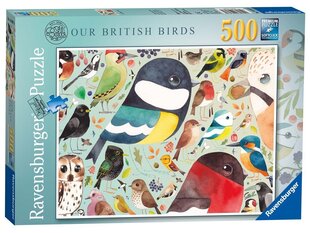 Pusle Ravensburger Briti linnud, 500 tk hind ja info | Pusled | kaup24.ee