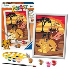 Ravensburger Creart Lion King Number for Kids - наборы для рисования искусства и ремесел на возраст 7 лет вверх цена и информация | Живопись по номерам | kaup24.ee