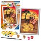 Värvi numbri järgi Ravensburger Lion King, 13 x 18 cm hind ja info | Maalid numbri järgi | kaup24.ee