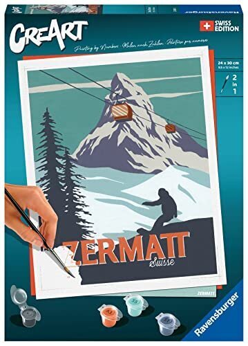 Maal numbrite järgi Ravensburger Zermatt, 24 x 30 cm hind ja info | Maalid numbri järgi | kaup24.ee