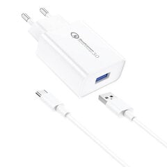 Foneng Сетевое зарядное устройство Foneng EU13 + кабель USB-USB-C, 3A (белый) цена и информация | Зарядные устройства для телефонов | kaup24.ee