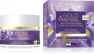 Toitev kortsudevastane kreem Eveline Gold & Retinol 60+, 50 ml цена и информация | Кремы для лица | kaup24.ee