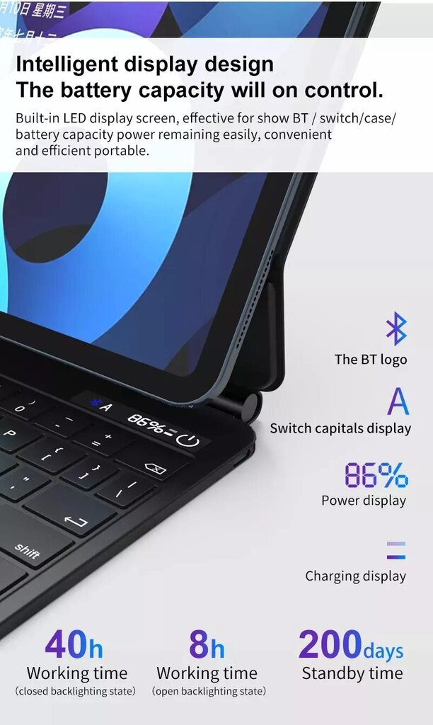 Magic Keyboard iPad 12.9, valge hind ja info | Tahvelarvuti kaaned ja kotid | kaup24.ee