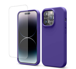 Soundberry Silicone   Set iPhone 14 Pro Max Purple 2.5D цена и информация | Чехлы для телефонов | kaup24.ee